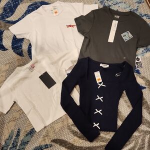 Stylish Kids Shirt Set - White, Gray, and Navy